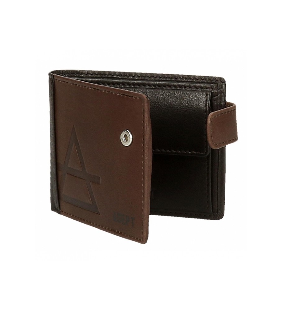 Carteira Joumma Bags Adept Jim marrom - 11x8,5x1cm -