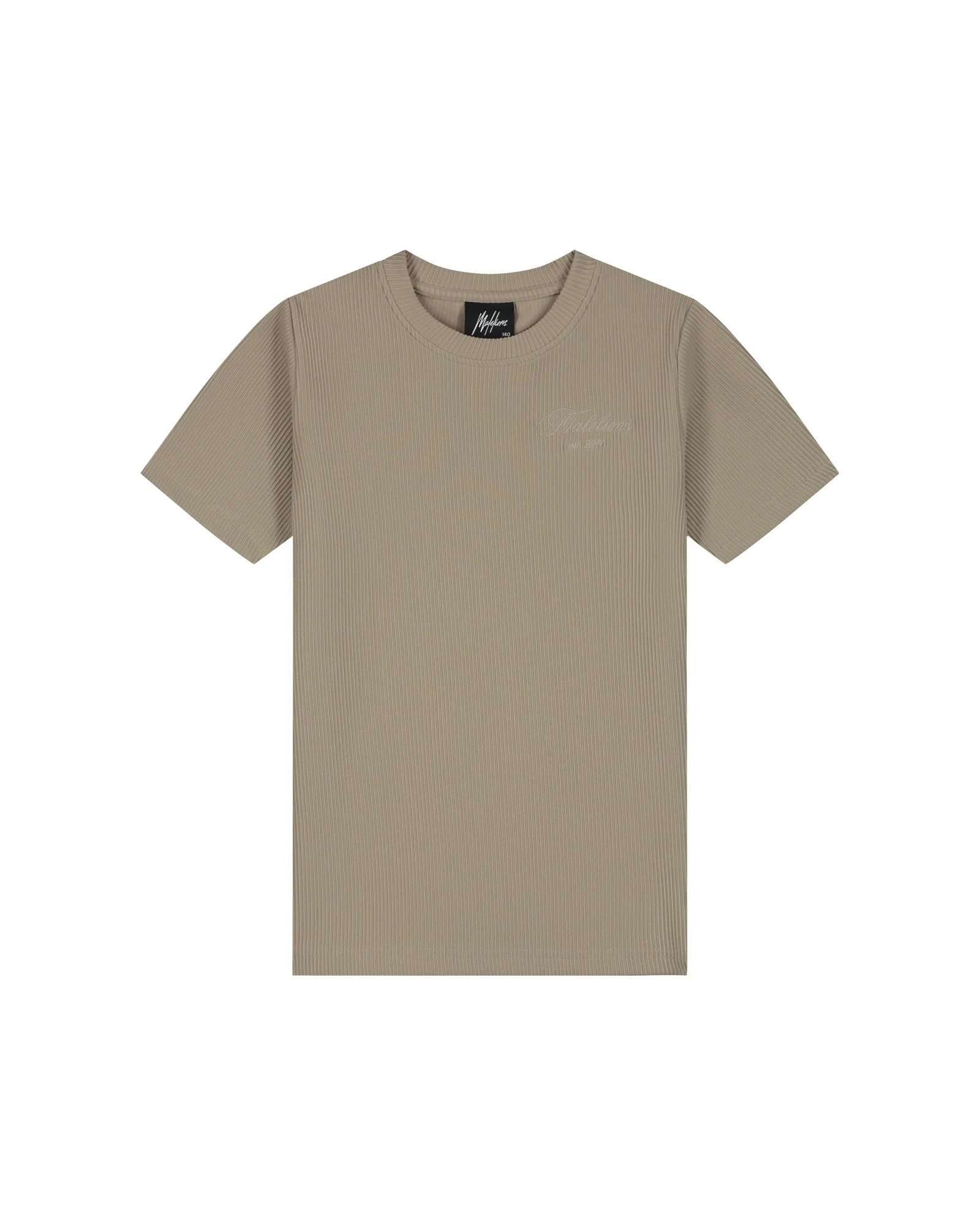 Malelions Junior Ribbed Script Shirt Kids Groen