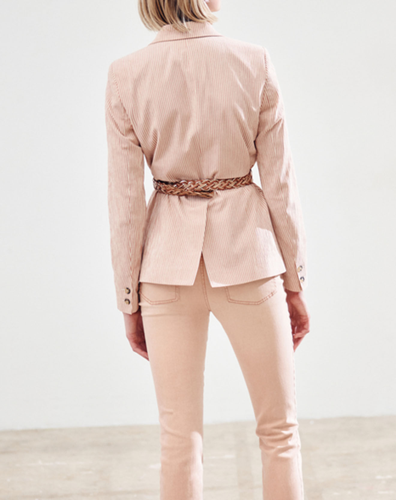 Caroll Blazer Sandra rayé teint