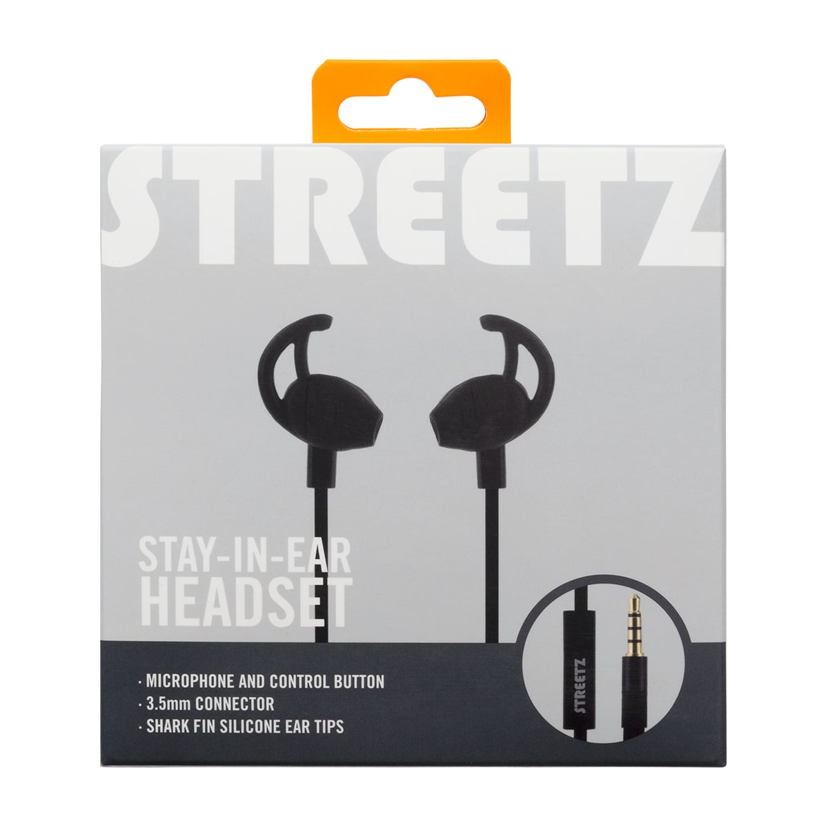E120 Stayinear headset 1button remote 3.5mm mic black