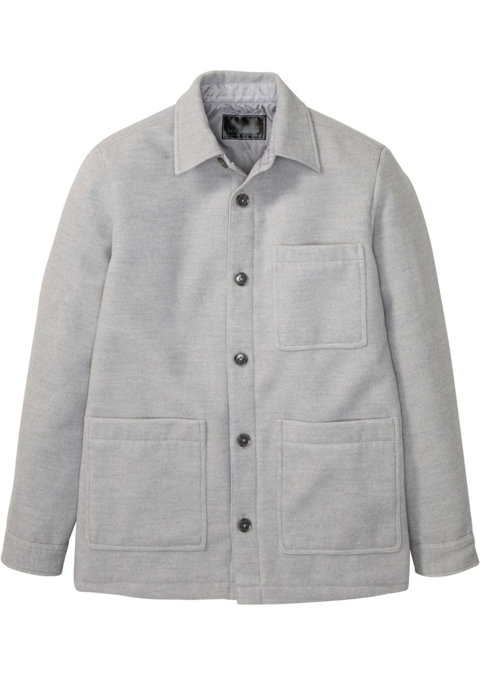 Veste-chemise aspect laine