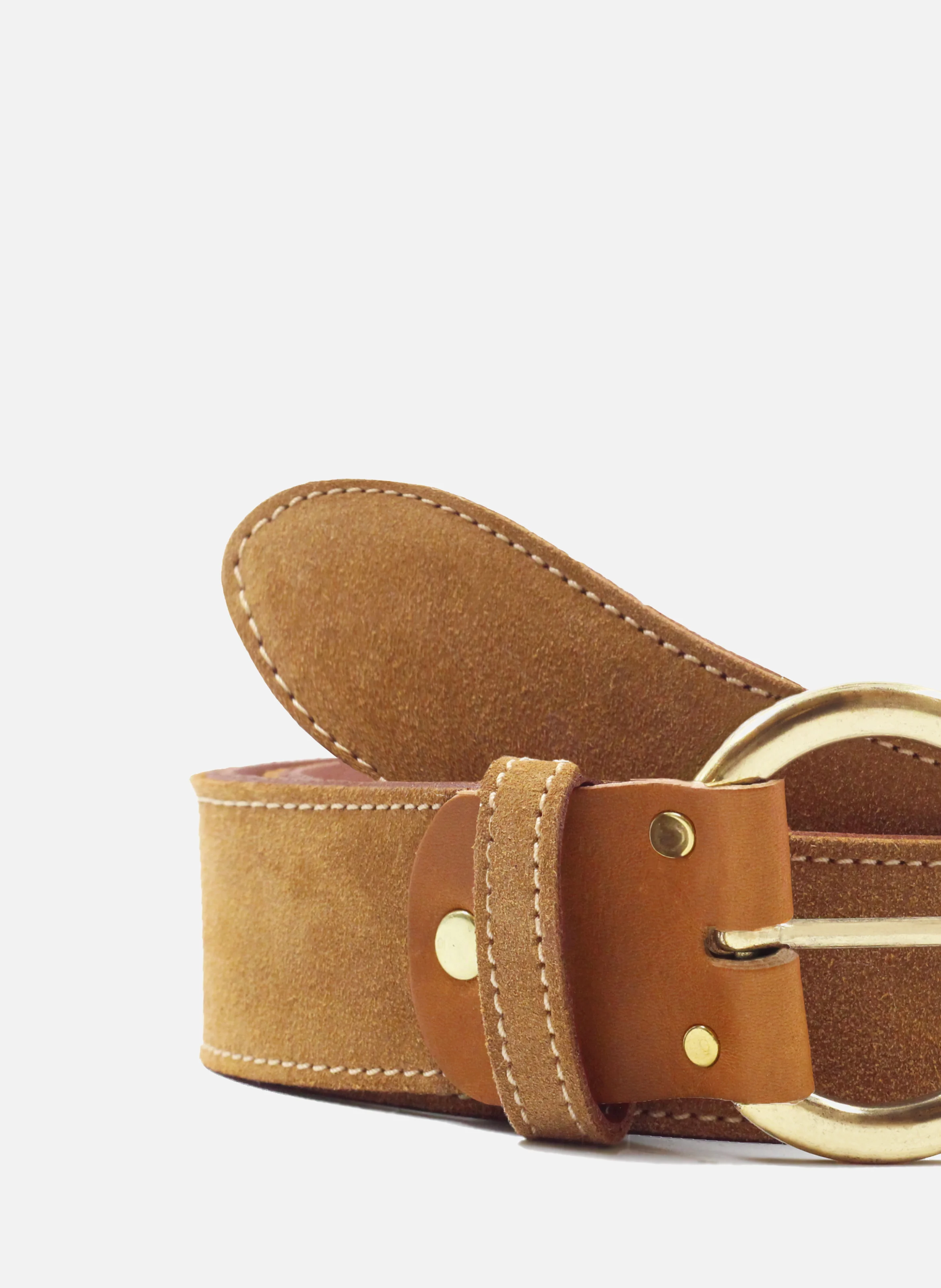 Ceinture bohème cuir daim | Marron
