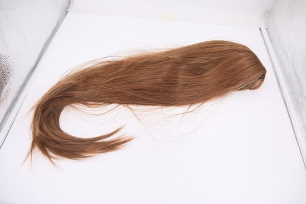 INF Lang rett parykk for dame Syntetisk Lysebrun 65 cm