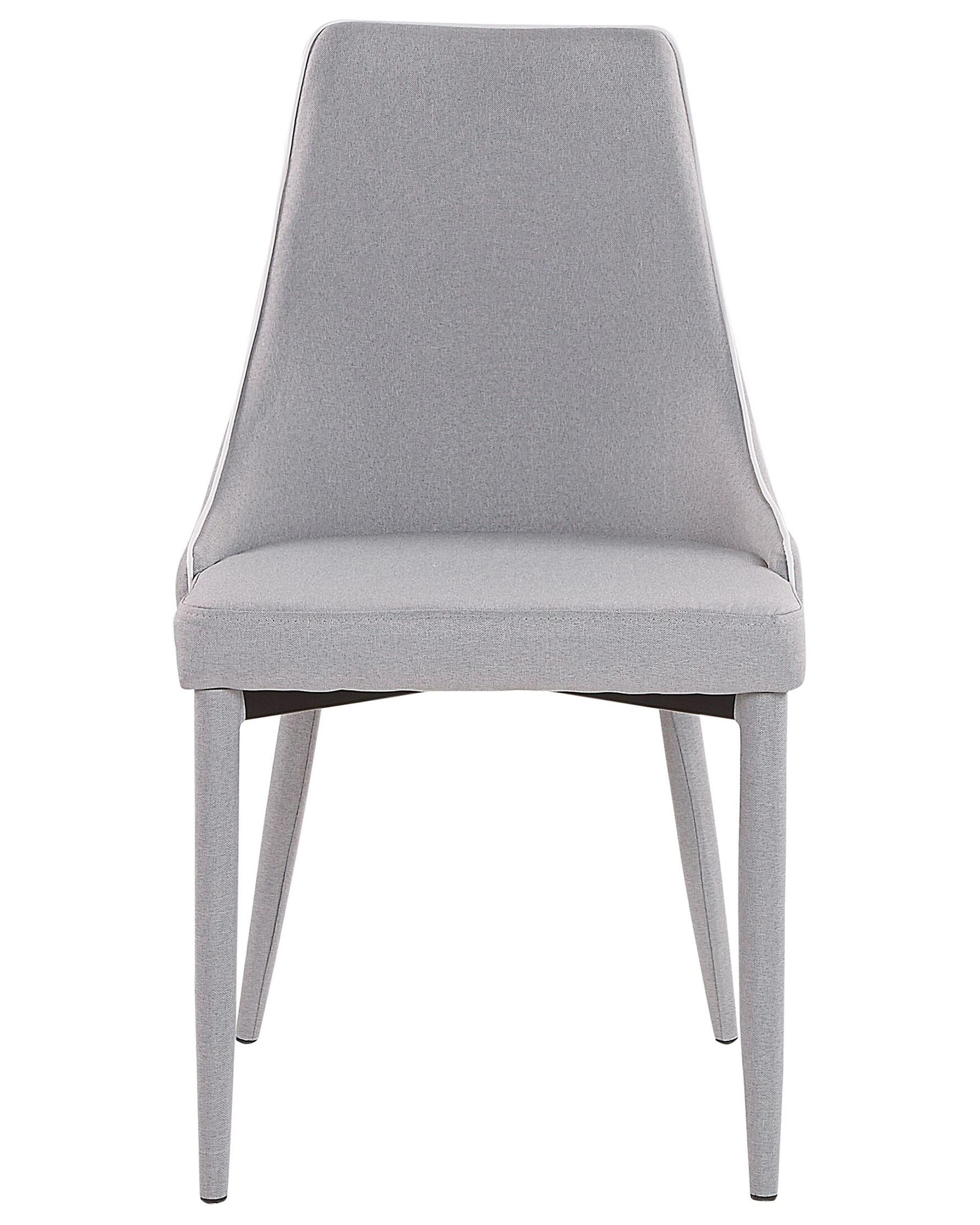 Set van 2 eetkamerstoelen CAMINO Stof Lichtgrijs