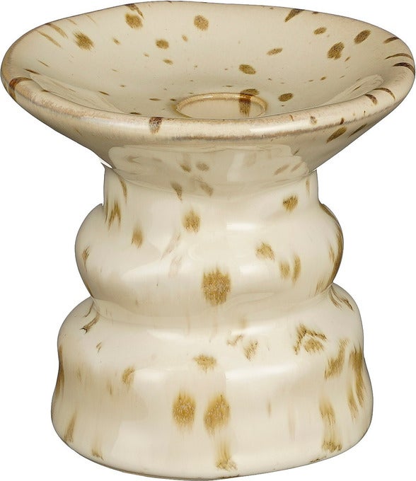 Mica Decorations kandelaar beige D 11 H 11 cm