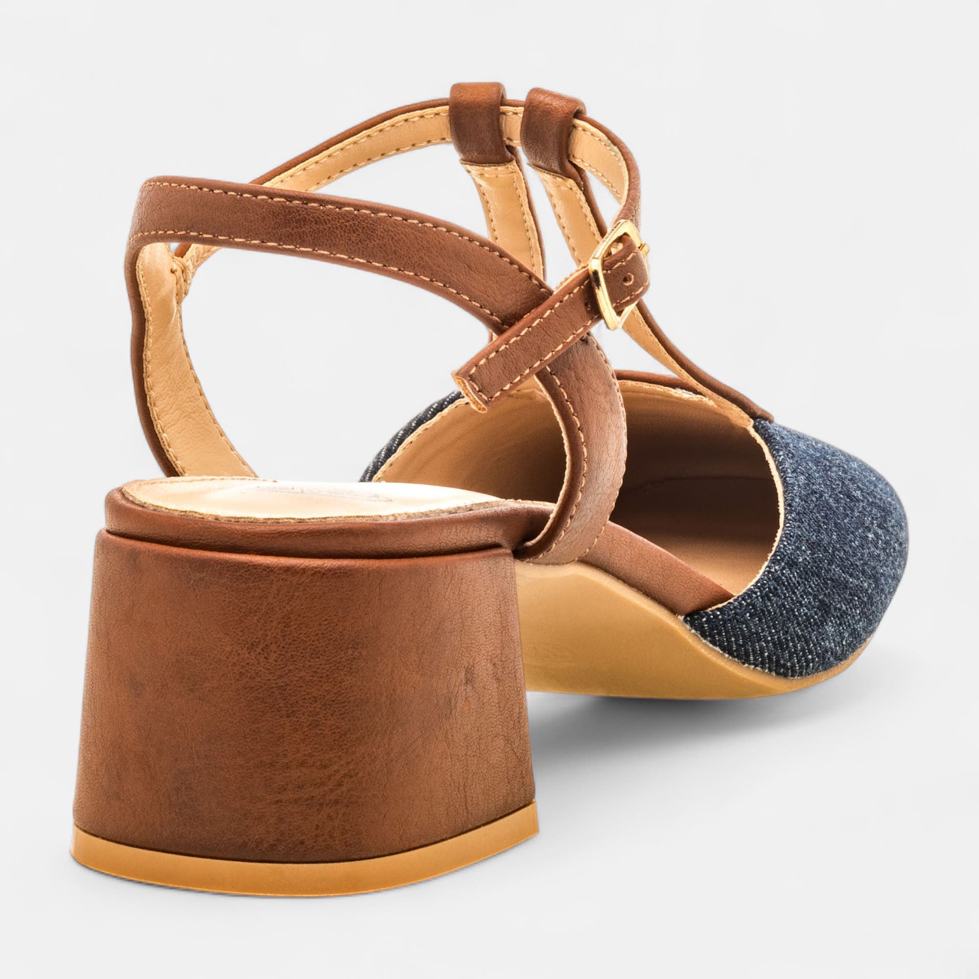 Escarpins avec bride arrière à talon Femme jeans