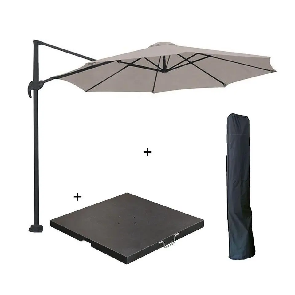 Garden Impressions Hawaii parasol S Ø300 zand   80kg voet en hoes