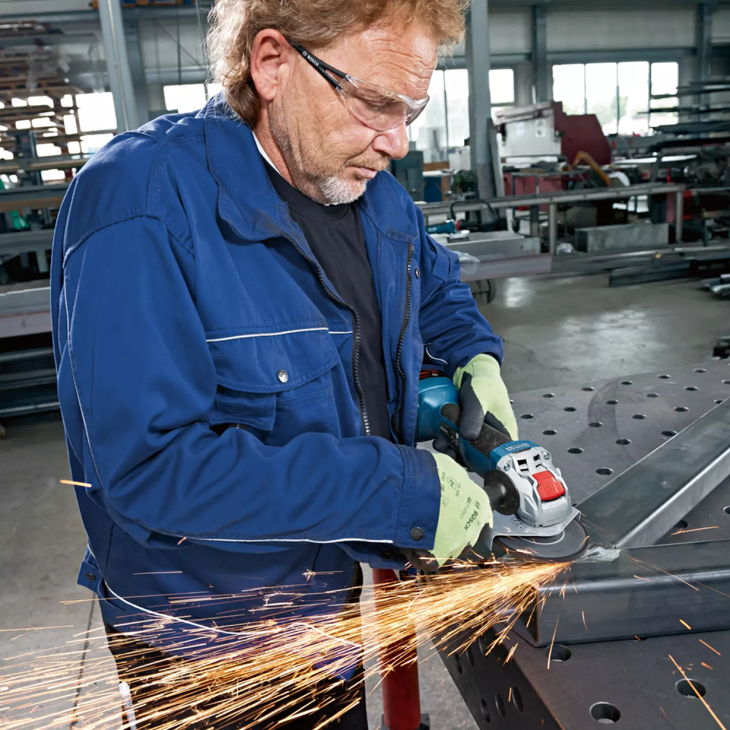 Bosch GWX 18V-10 18V Li-Ion accu X-LOCK haakse slijper body in L-Boxx - 125mm - koolborstelloos