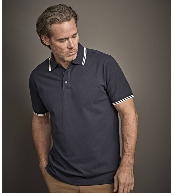TEE JAYS TJ1407 - Polo homme col et manches contrastés