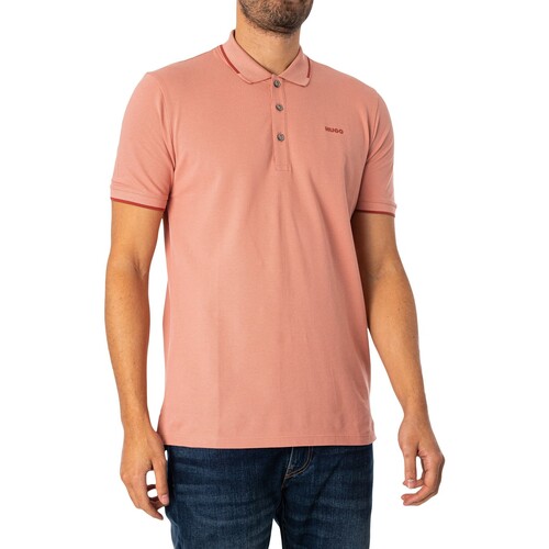 BOSS - Polo Slim Con Logo De Dinoso222 Rosa