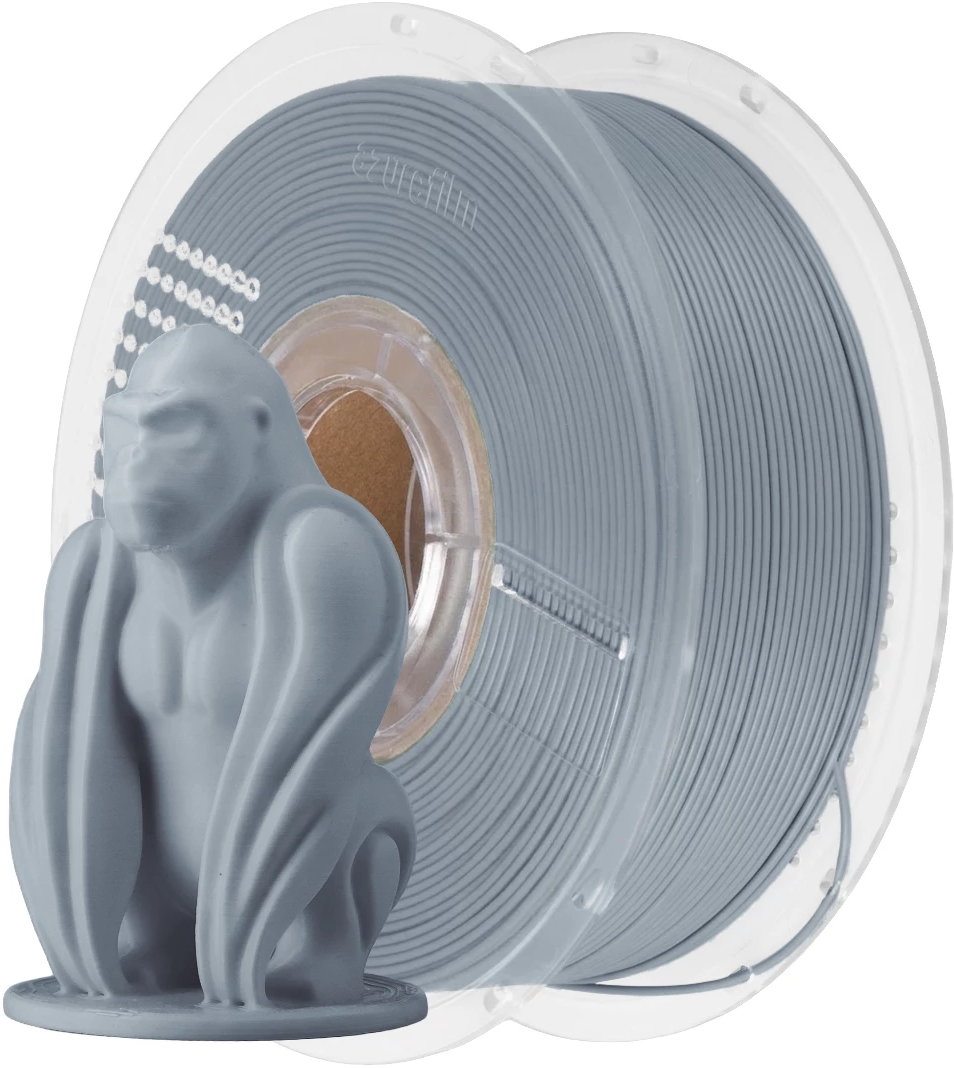 AzureFilm  PLA Grau, 1,75 mm / 1000 g (1 kg)    Hochwertiger Druck mit guten mechanischen Eigenschaften