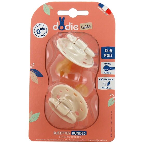 Lot de 2 Sucette Gaia   Grain de Sable        0 - 6 mois   de               Dodie