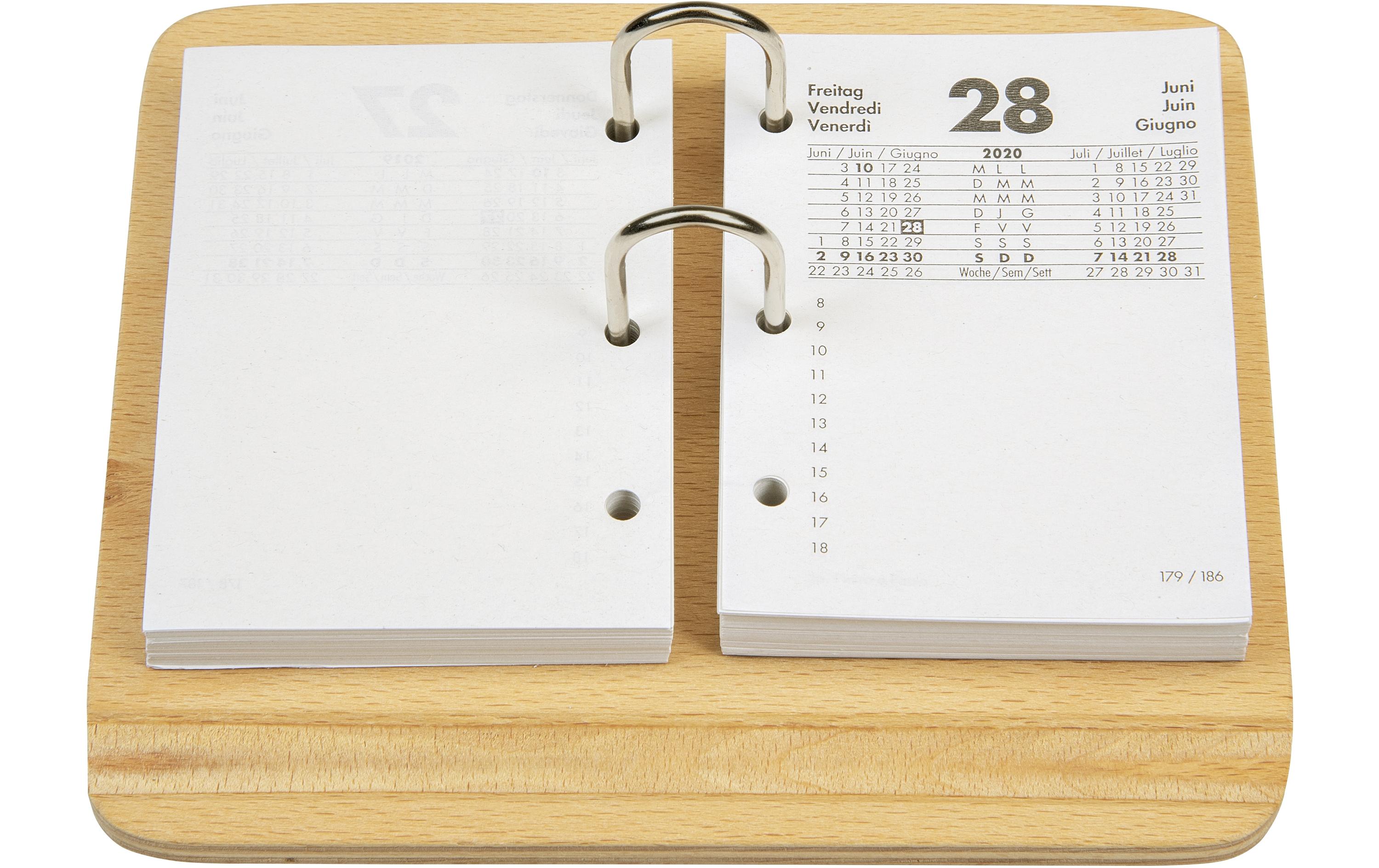 Kalendersockel ohne Inhalt 19.5 x 15.5 cmPassend zum Umlegeblock