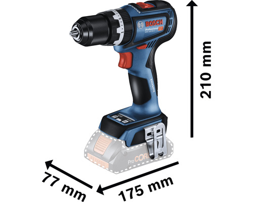 Bosch Professional GSB 18V-90 C accu-klopboormachine, zonder accu en lader, inclusief L-BOXX 136