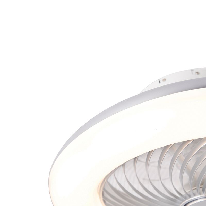 Plafondventilator zilver 55cm incl. LED dimbaar met afstandsbediening - Clima