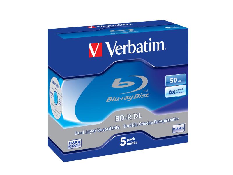 Verbatim BD-R 50 GB, Jewelcase (5 Stück) BD-R, 5er-Pack