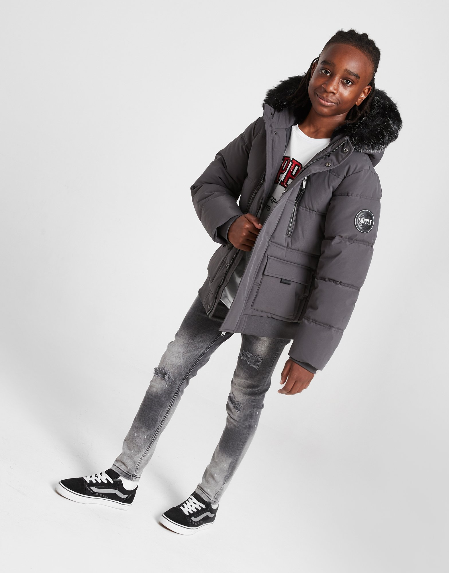 Supply & Demand Veste Parka Destruct Short Junior
