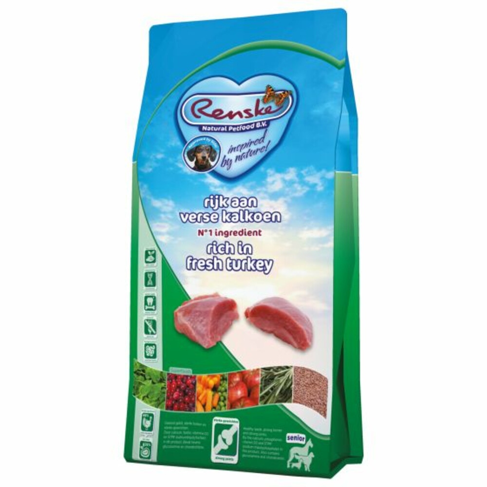 Renske Super Premium Senior Kalkoen Graanvrij12 kg