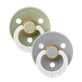 BIBS Glow Fopspeen 6-18 Maanden Anatomic Sage/Cloud 2ST