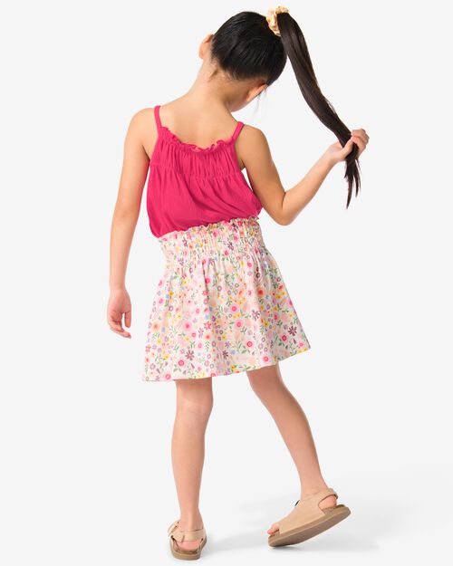 jupe enfant fleurs blanc cassé