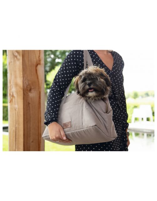 Designed By Lotte Draagtas Bundu - Kattenvervoersbox - 40x20x28 cm Beige