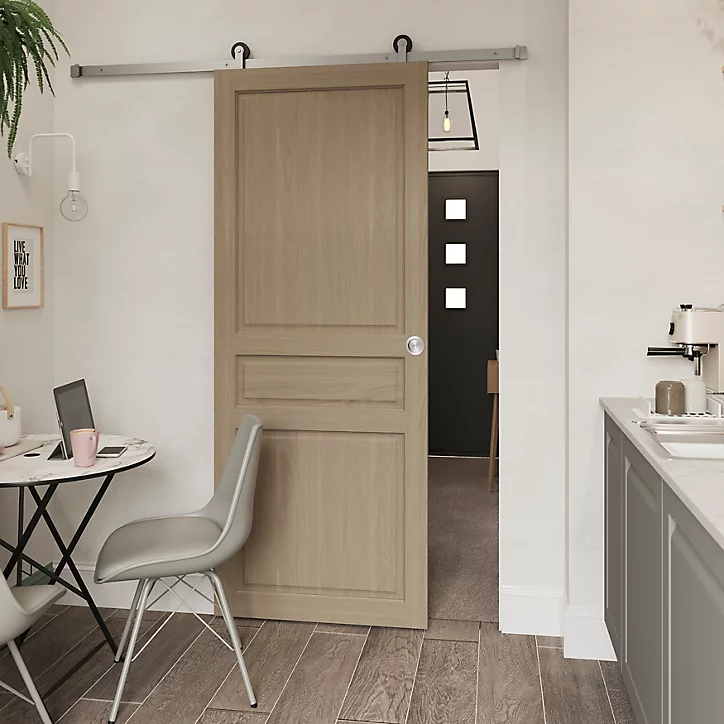 Porte coulissante Ordesa effet chêne H.204 x l.83 cm