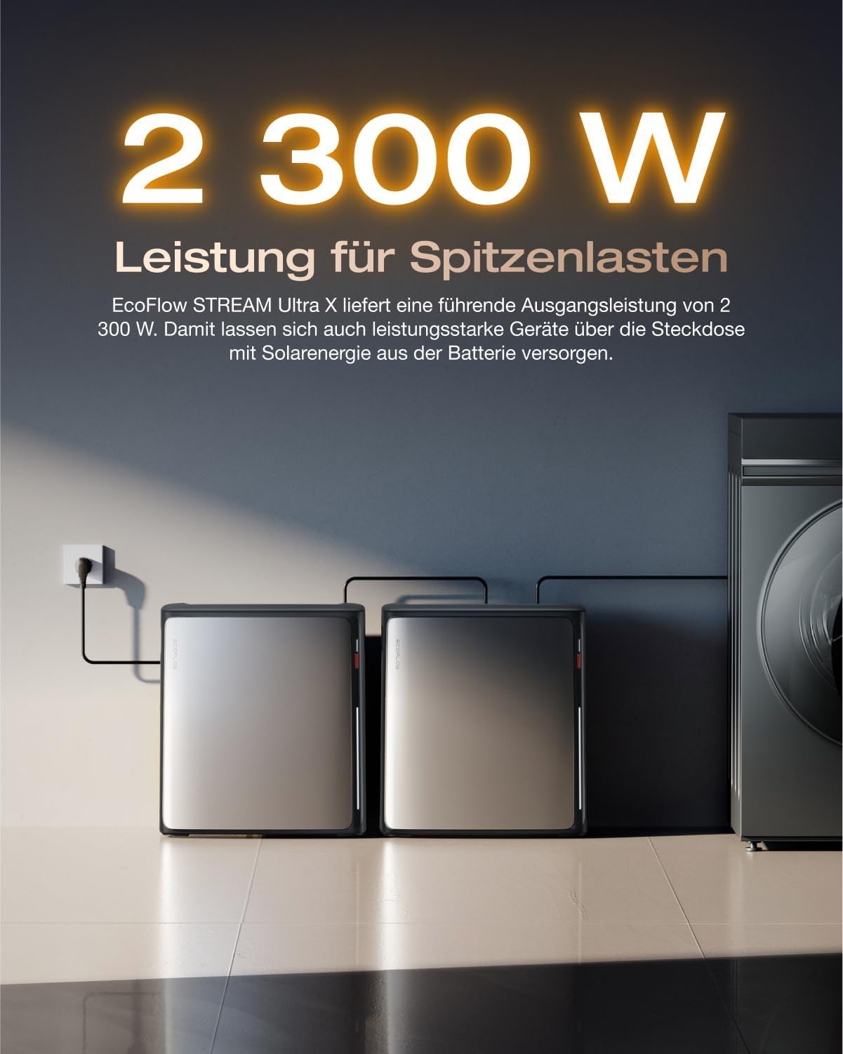 Solarway Balkonkraftwerk 2000Wp / 800W mit 3,8 kWh EcoFlow STREAM Ultra X Speicher – Komplettset mit 500W Solarmodulen, Wechselrichter & Zubehör – steckerfertige Mini-Solaranlage für die Steckdose