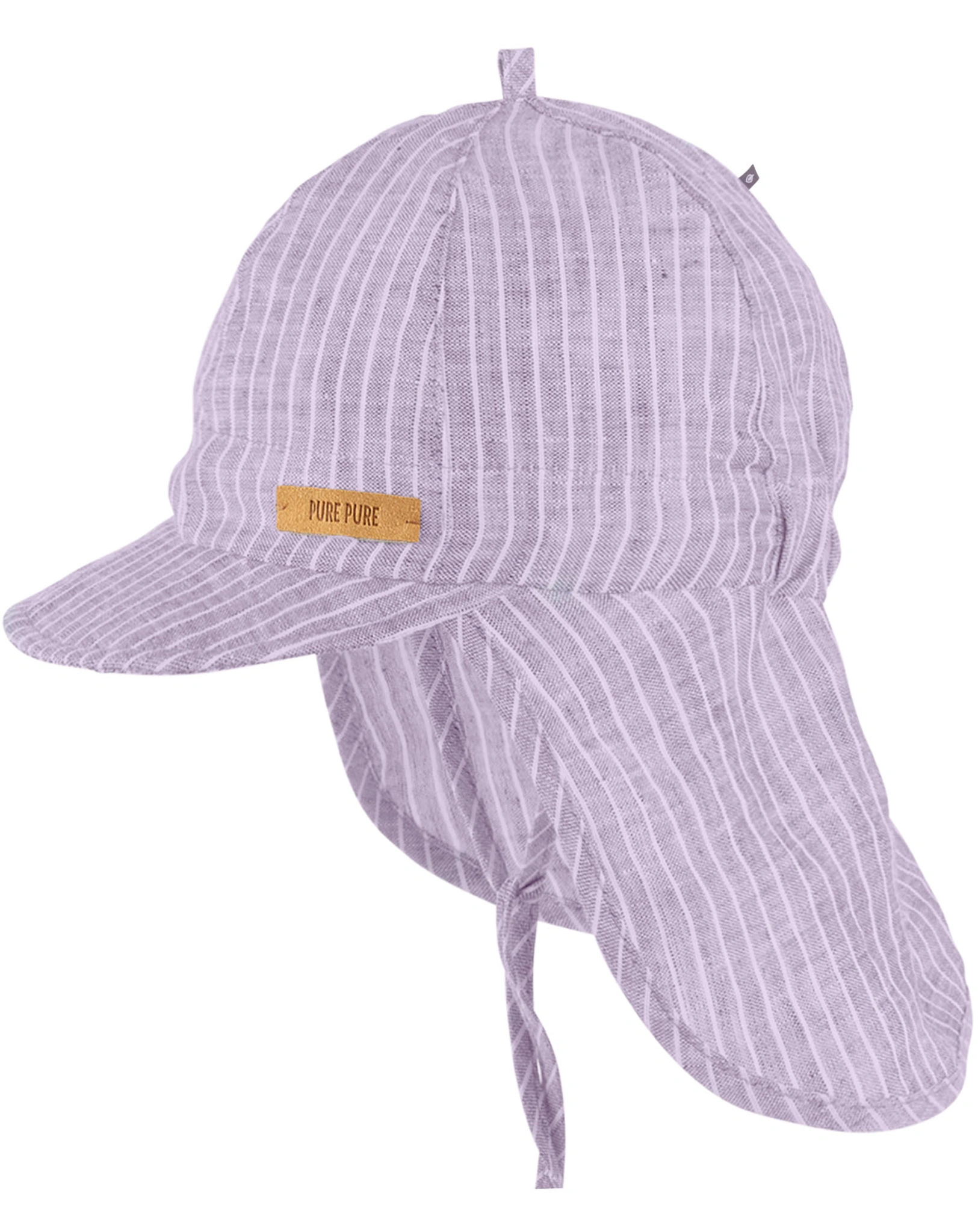 Schirmmütze ALVAR MINI gestreift mit Nackenschutz in lavender