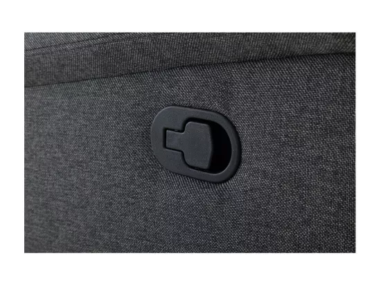 Canapé de Relaxation 3 places en Tissu Gris Léon - Gris anthracite - L191 x 94 x 100cm - Loungitude