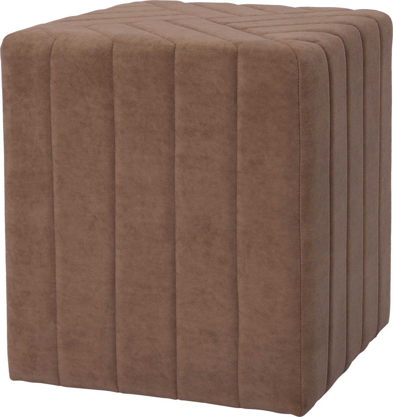 Intratuin poef Whitney taupe 46 x 46 x 48 cm