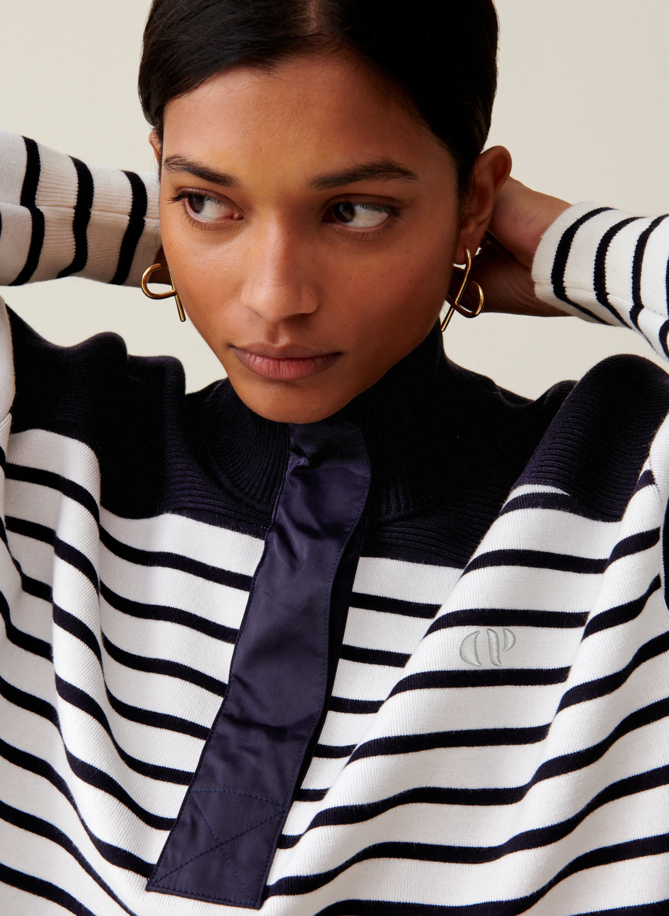 Sweatshirt ample rayé | Multicolore