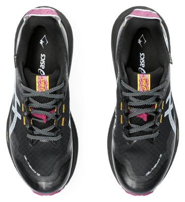 Chaussures de Trail Running Femme Asics Gel Trabuco 12 GTX Noir Rose