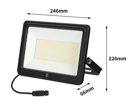 LUMAK PRO LED wandspot IP65 100W 16500 lm 4000 K Stroomkabel 3G1.0mm² H05RN-F 0.5 m + snelsluiting