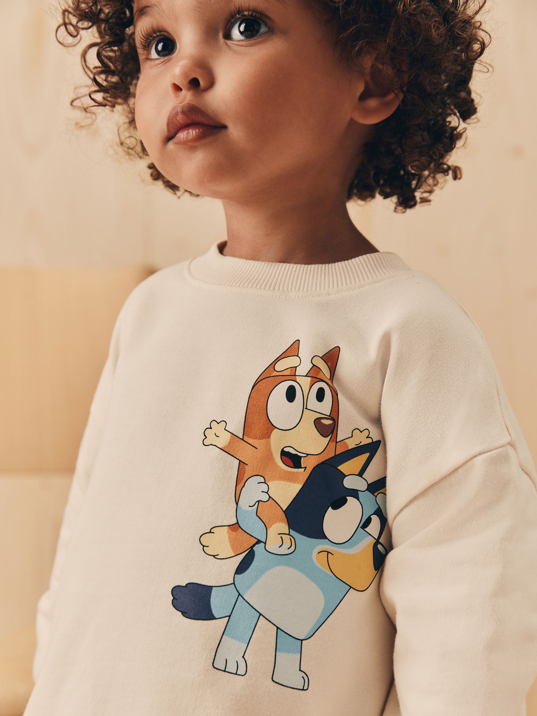 Ecru wit - Set met Bluey-top met lange mouwen en legging (3mnd-7jr)