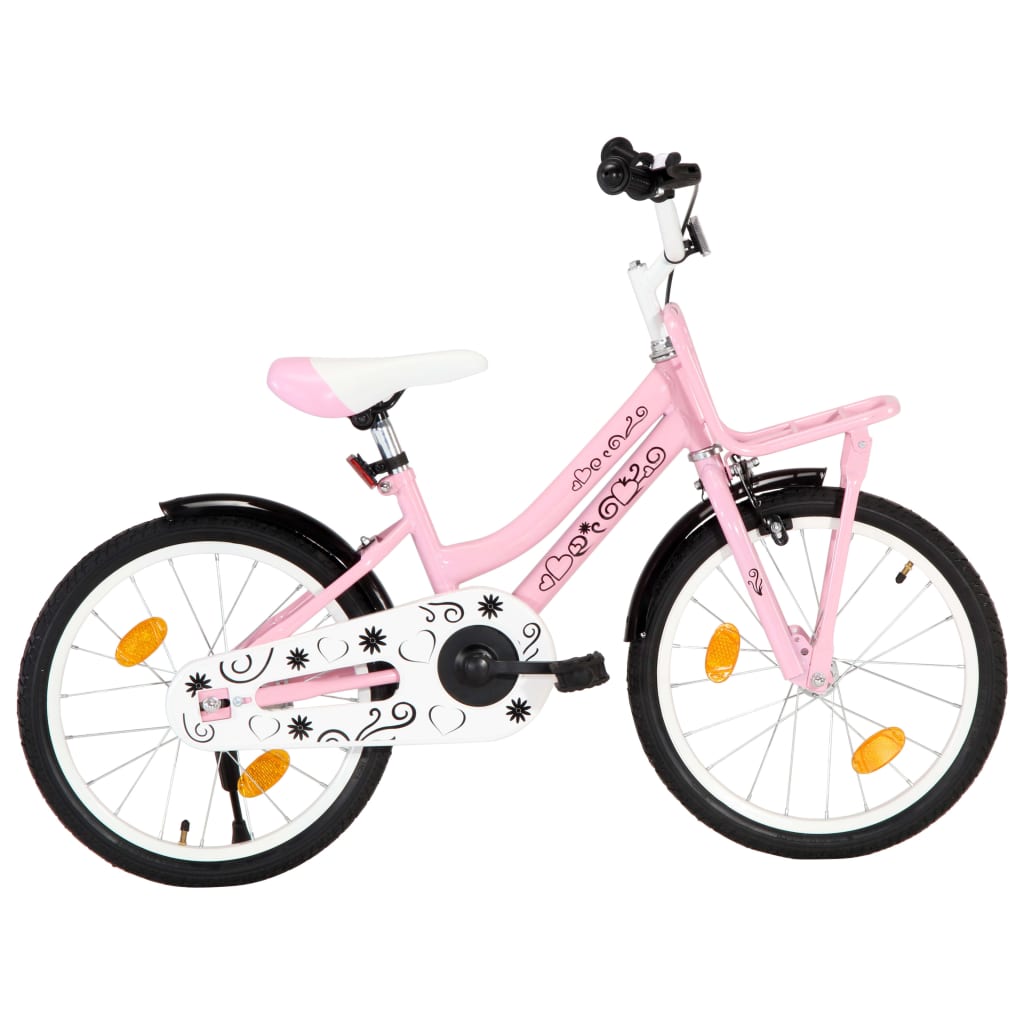 Bicicleta Vidaxl de 18 polegadas com bagageiro dianteiro