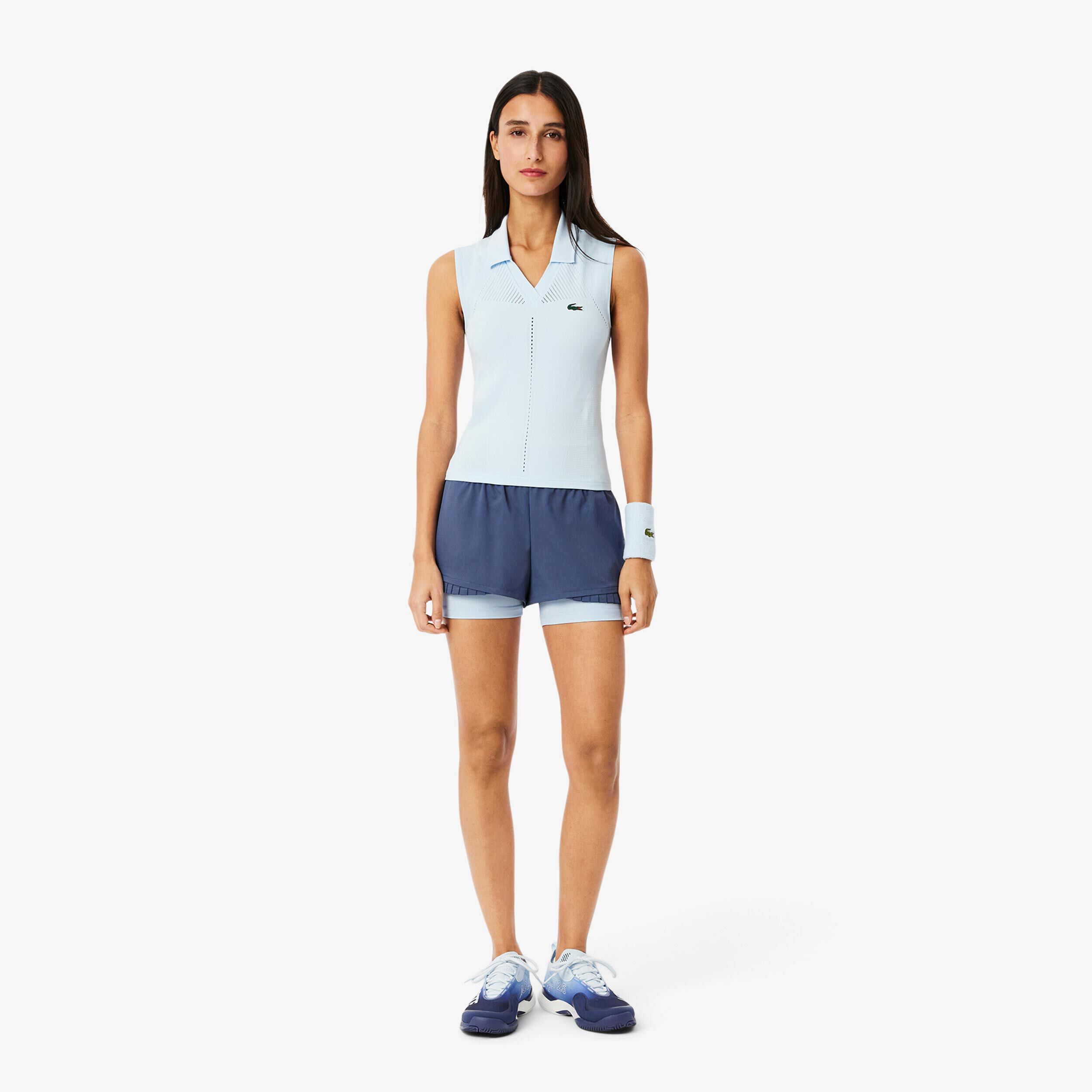 Lacoste Shorts Femmes - Bleu Foncé , Bleu Clair