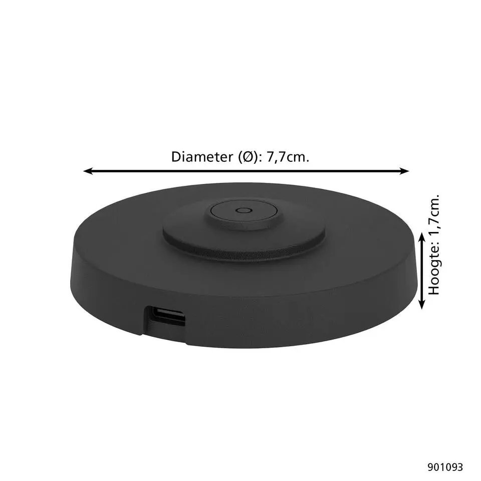 EGLO Oplaadstation - Oplader voor draadloze tafellampen - Ø 7,7 cm