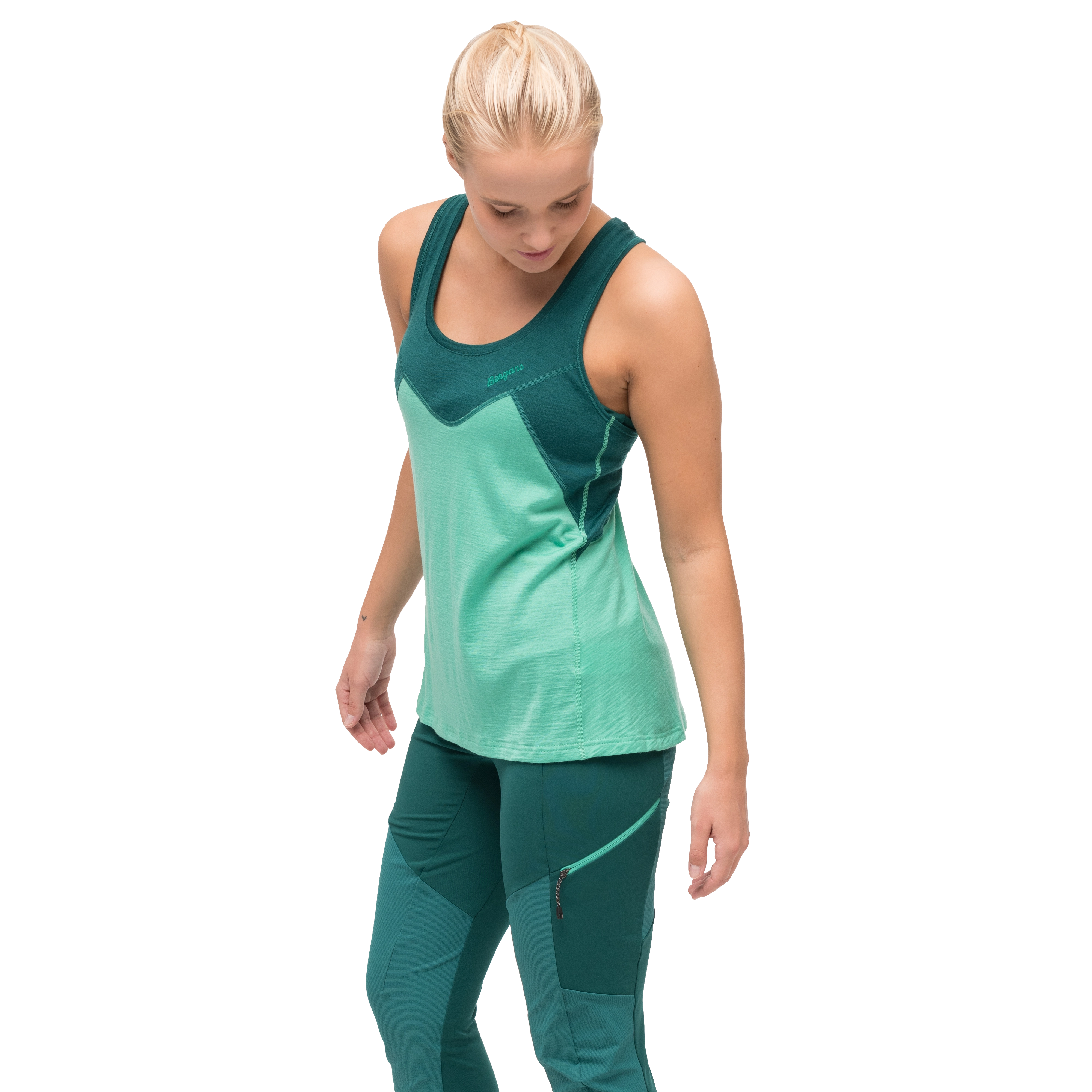 Tind Wool Top Women Light Malachite Green / Malachite Green