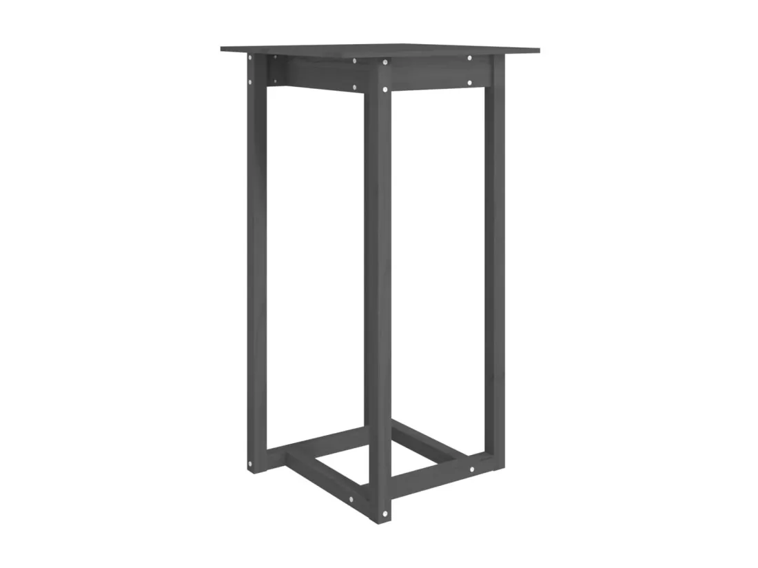 Table de bar Gris 60x60x110 cm Bois massif de pin