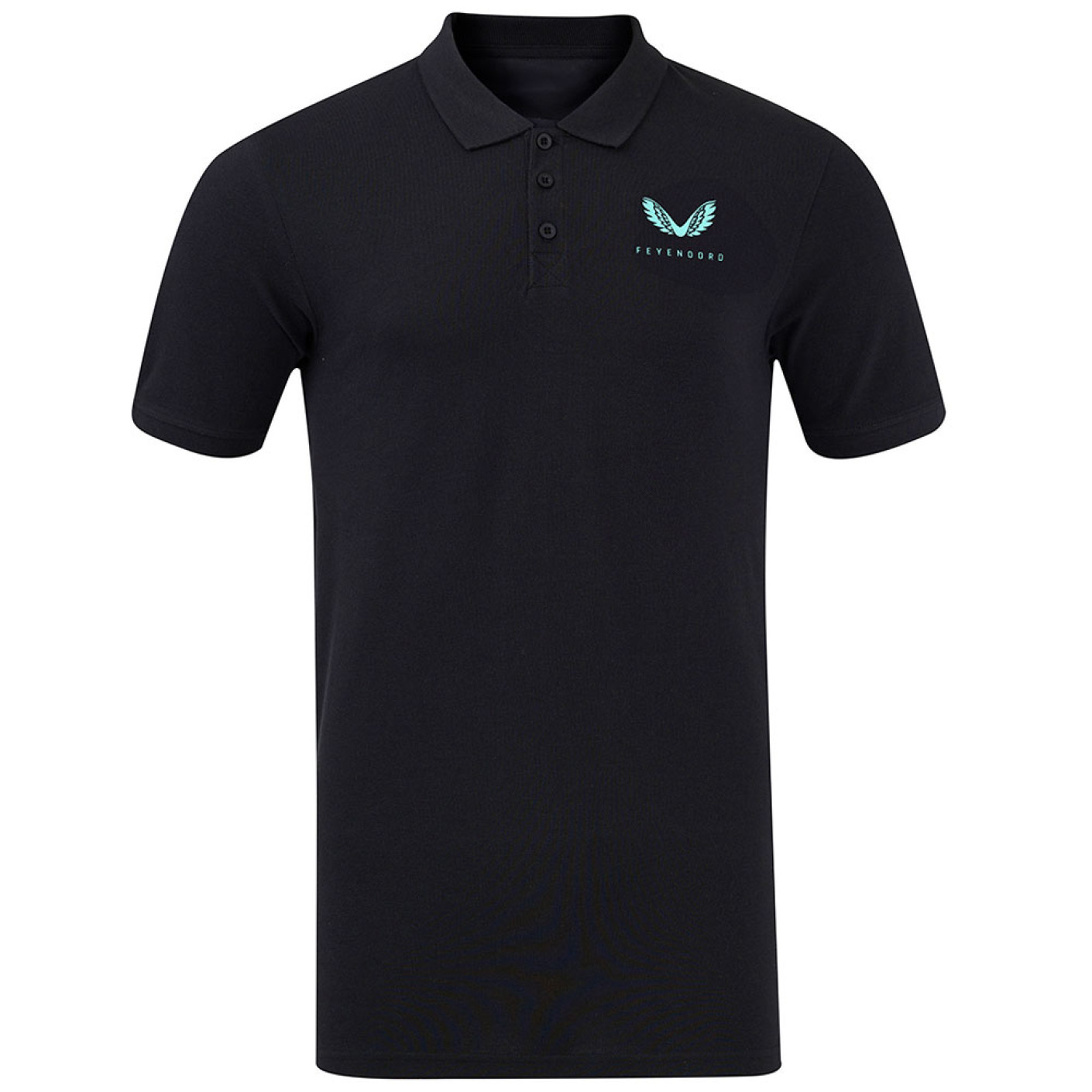 Castore Feyenoord Travel Polo Trainingsset 2024-2025 Zwart Donkergrijs Lichtblauw