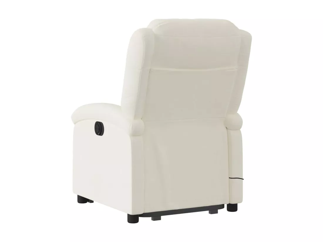 Fauteuil massant inclinable Crème Velours