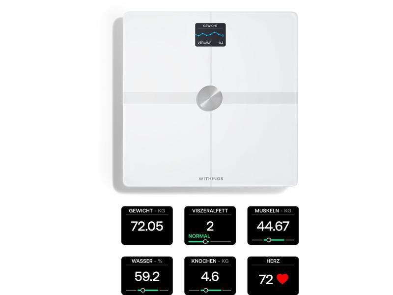 Withings Körperanalysewaage Body Smart Weiss WLAN-Personenwaage
