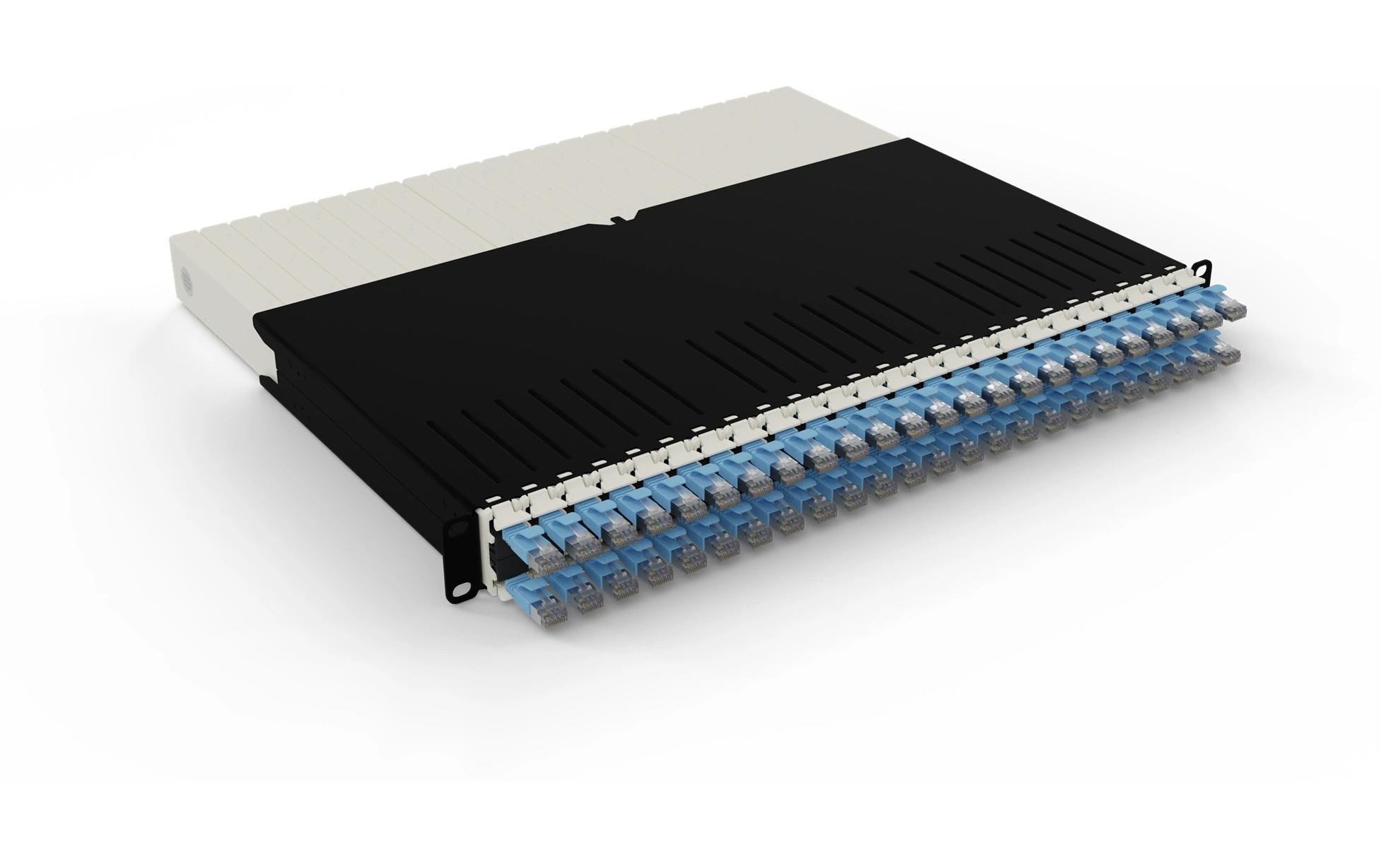 patchbox.one / 8RU / Cat 6A, STP, 0.8 m, Blau<br>All-in-One Lösung für Ordnung im Netzwerkschrank
