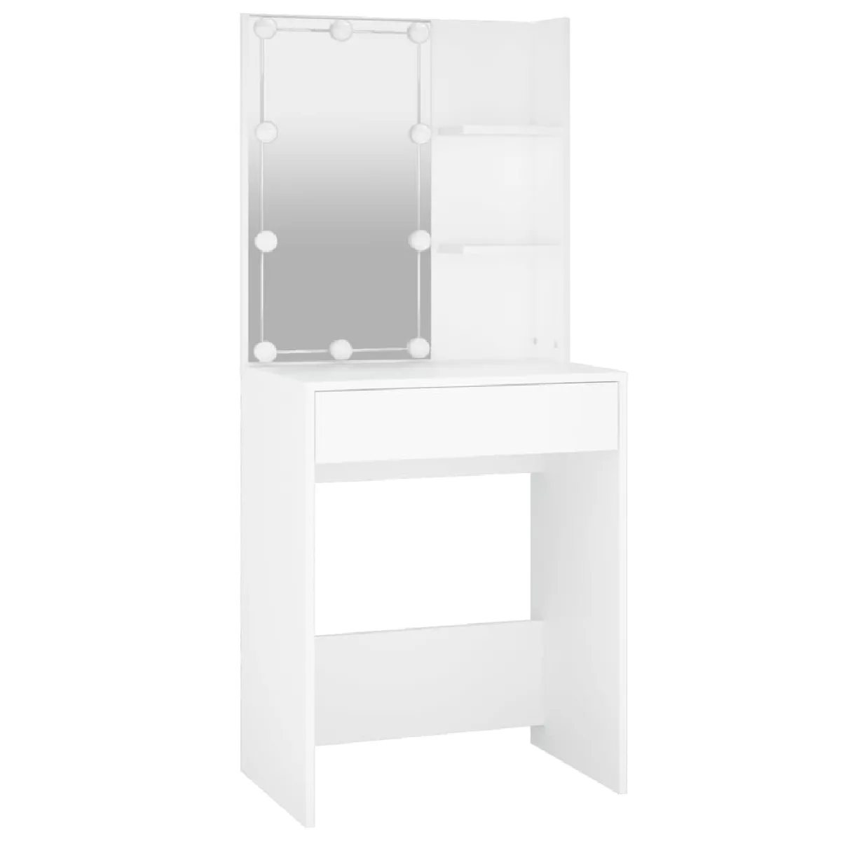 Coiffeuse contemporaine Helloshop26 avec LED - Blanc