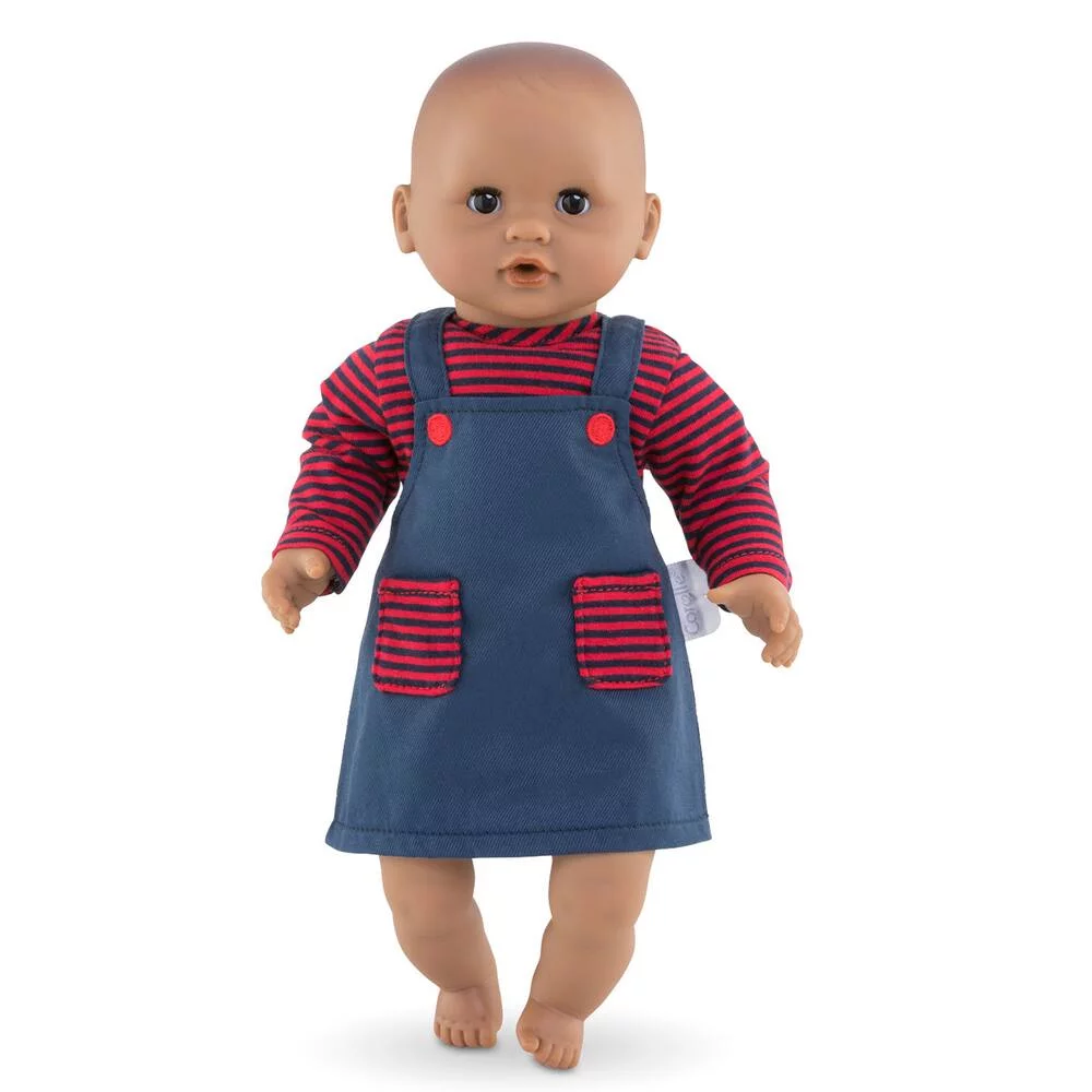 BB30 - ROBE MARINIERE POUR POUPON 30 CM - COROLLE VETEMENTS