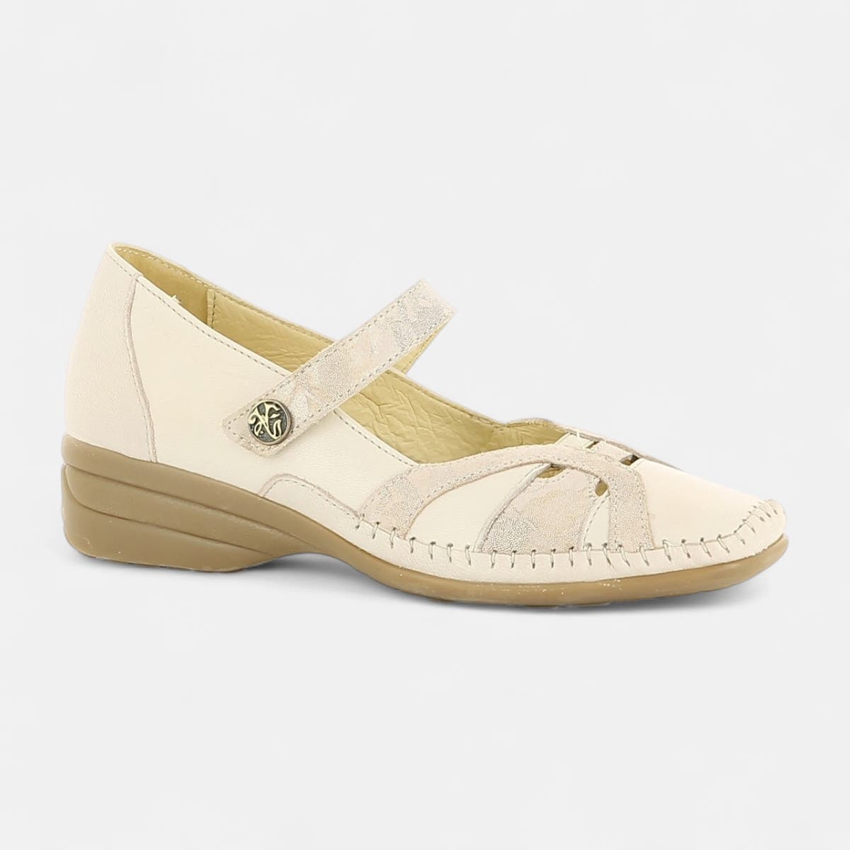 Escarpins pieds sensibles Femme en cuir beige