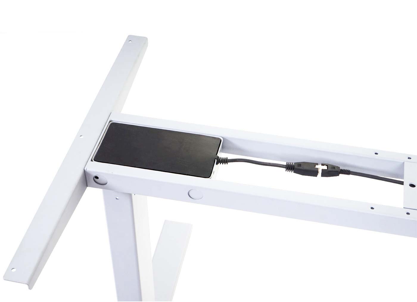 3in1 Gestell MCW-D40, variables Tischgestell, elektrisch höhenverstellbar Memory 47kg ~ weiß