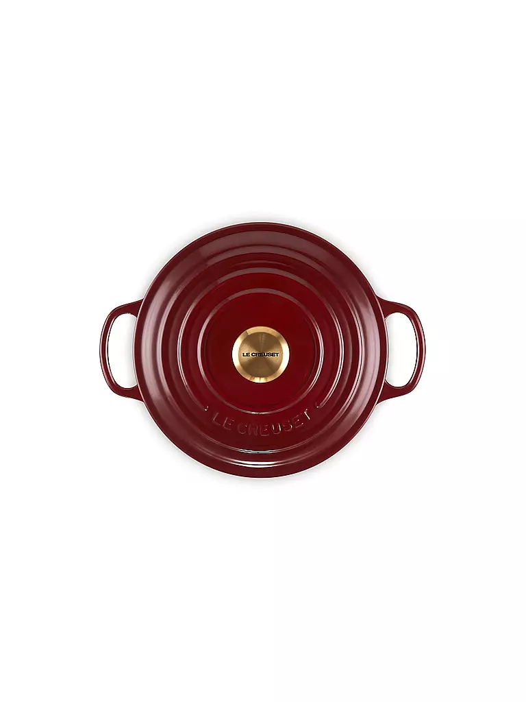 LE CREUSET Bräter rund SIGNATURE 20cm Garnet dunkelrot