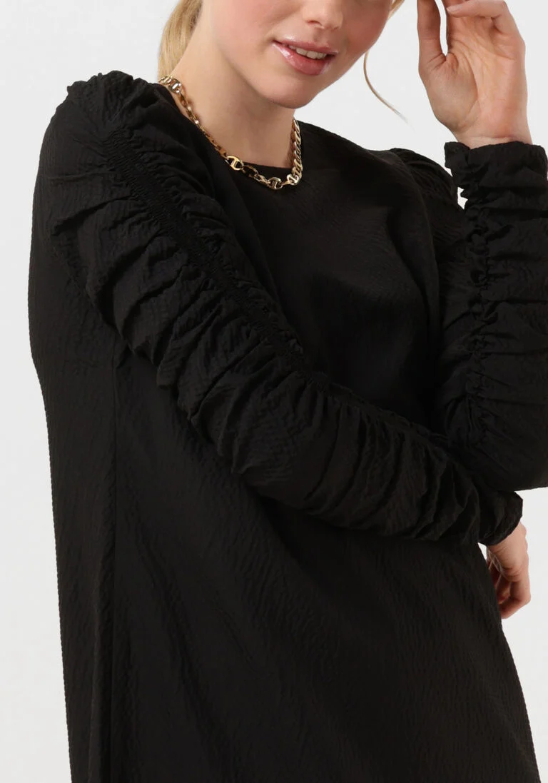 NOTES DU NORD zwarte notes du nord midi jurk eve midi dress