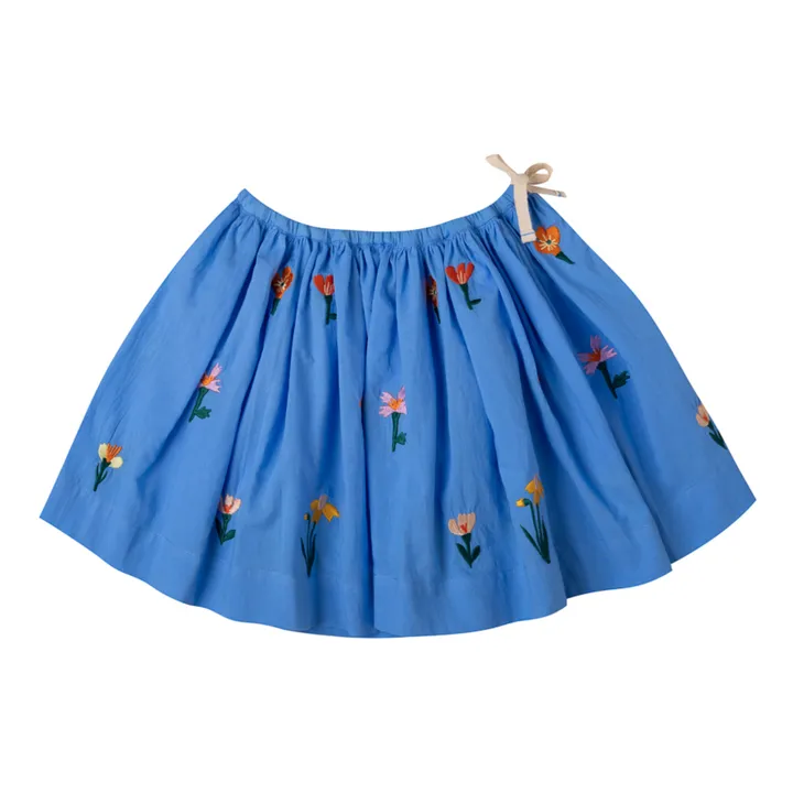 Kidsagogo Jupe Garden Brodée | Bleu